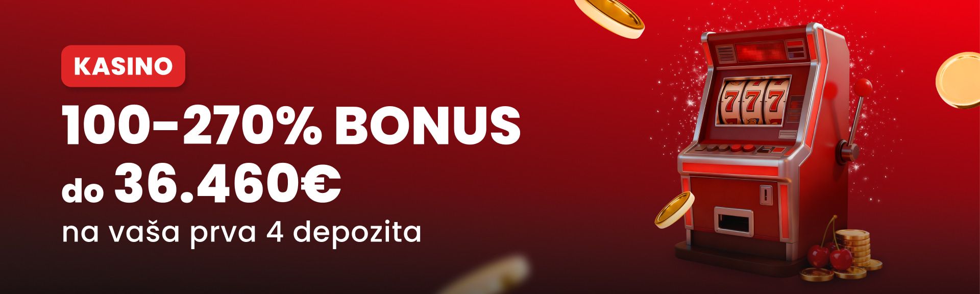 Casino bonus – do 270%